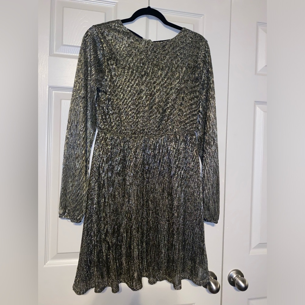 Xhilaration Shimmering Black and Gold Dress